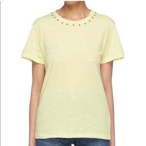 Current/Elliott studded distressed tee sz L